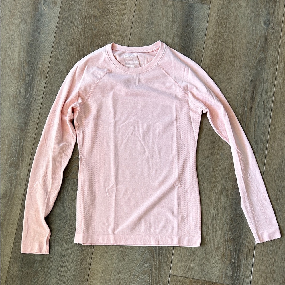 Figs Pink Long Sleeve Tee